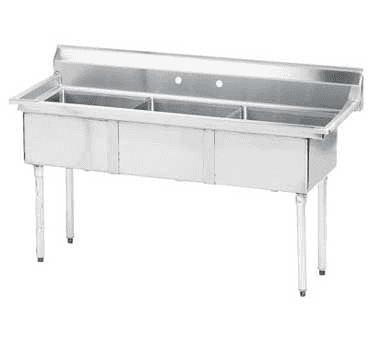 Advance Tabco FE-3-1014-X Lite" Series Fabricated NSF Sink Advance Tabco FE-3-1014-X Lite" Series Fabricated NSF Sink