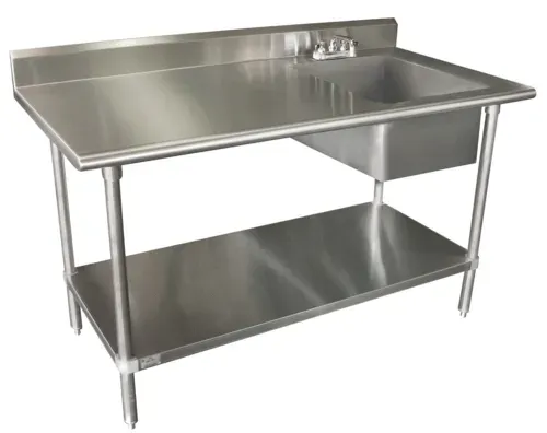 Advance Tabco Advance Tabco KSLAG-11B-304R-X Special Value Work Table With Prep Sink