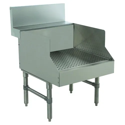 Advance Tabco PRGS-24-12 Prestige Recessed Glass Unit, Freestanding with Stainless Steel Construction 7"H Backsplash Open Base - 12"W x 30"D