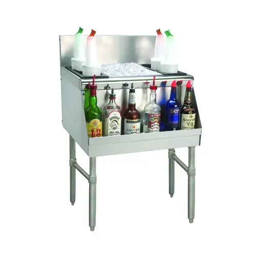 Advance Tabco PRI-24-48-10 Prestige Ice Chest, Stainless Steel with 146 lbs. Ice Capacity 10-Circuit Built-In Cold Plate - 48"W x 25"D with 146 lbs. Ice Capacity 10-Circuit Built-In Cold Plate - 48"W x 25"D