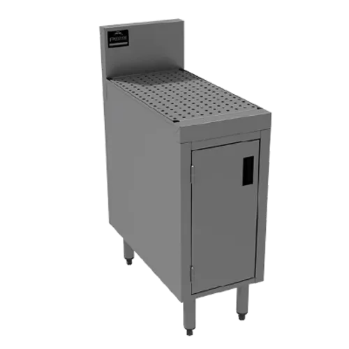 Advance Tabco PRSCD-19-12-M Underbar Drainboard, 12"W x 25"D x 36"H - Cabinet Base with Removable Hinged Doors and Fixed Mid Shelf