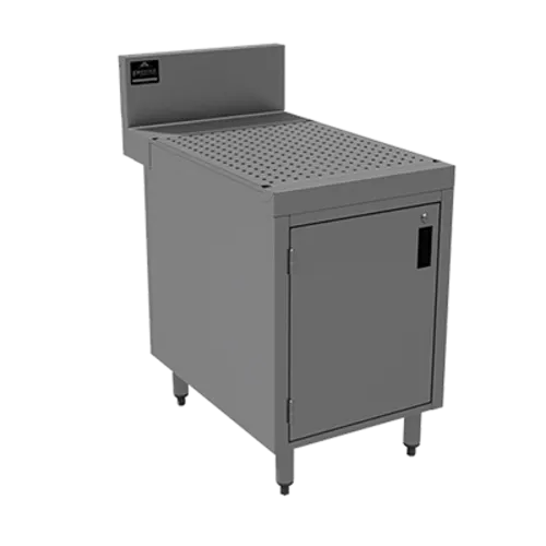 Advance Tabco PRSCD-24-18 Underbar Drainboard, 18"W x 30"D x 36"H - Cabinet Base with Removable Hinged Doors