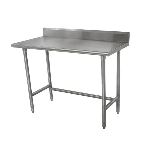 Advance Tabco TKMSLAG-244-X Work Table, 16 Gauge Stainless Steel Top with Open Base and 5" Backsplash - 48"W x 24"D