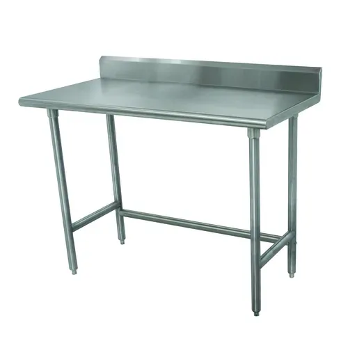 Advance Tabco TKSLAG-244-X Work Table, 16 Gauge Stainless Steel Top with Open Base and 5" Backsplash - 48"W x 24"D