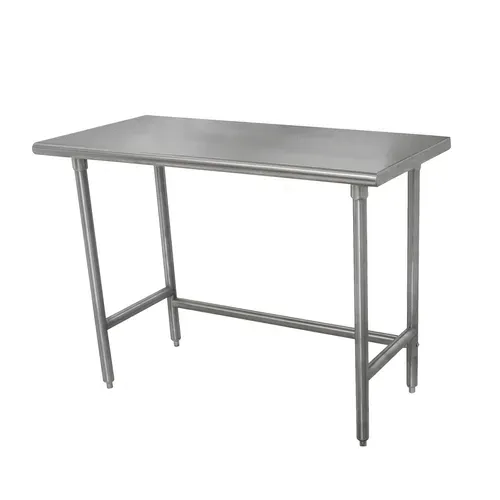 Advance Tabco TMSLAG-244-X Work Table, 16 Gauge Stainless Steel Top with Open Base, Stainless Steel Legs and without Backsplash - 48"W x 24"D x 35.5"H