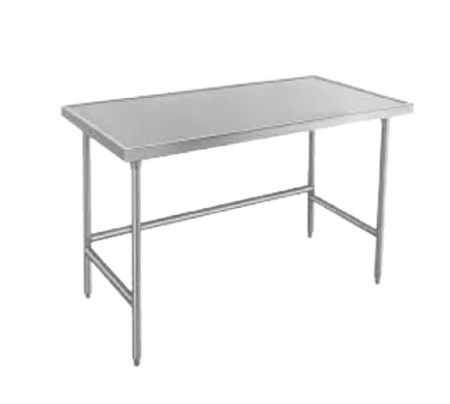 Advance Tabco TVSS-3611 Work Table, 14 Gauge Stainless Steel Top with Open Base, Stainless Steel Legs and without Backsplash - 132"W x 36"D x 35.5"H