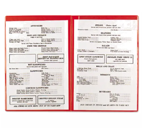 Alegacy Foodservice Products 101R Menu Cover