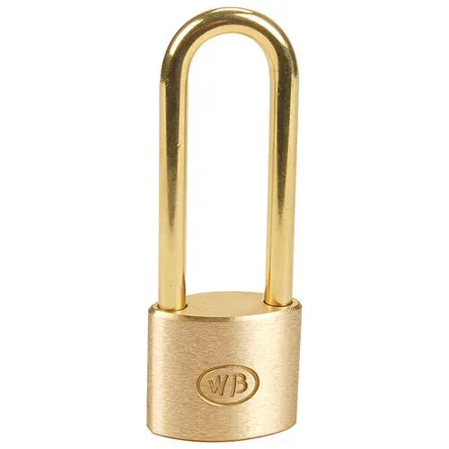 AllPoints Foodservice Parts & Supplies AllPoints 1341117 Long Shackle Brass Padlock
