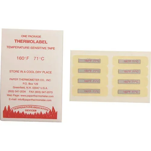 AllPoints Foodservice Parts & Supplies AllPoints 1381208 Dishwasher Temperature Label