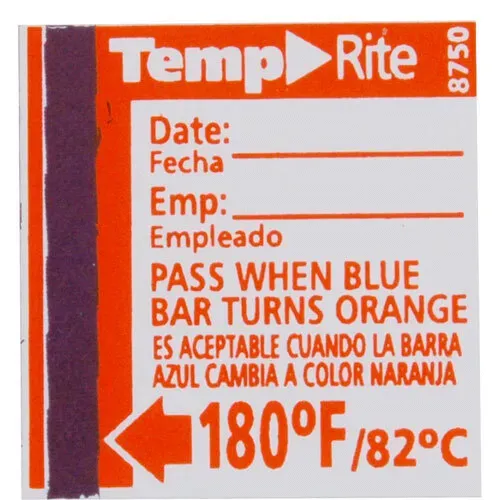 AllPoints Foodservice Parts & Supplies AllPoints 1381258 Taylor® Dishwasher Temperature Label