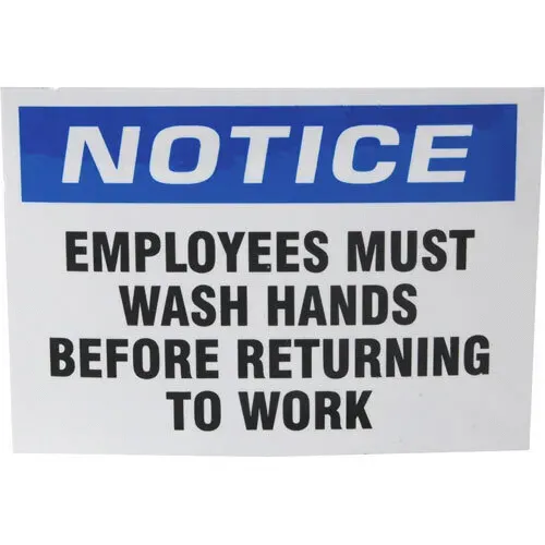 AllPoints Foodservice Parts & Supplies AllPoints 2801857 Must Wash Hands Label