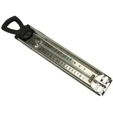 AllPoints 62-1034 Thermometer, candy/fryer, temp range: 100? to 400?F, 12" long, dual scale-62-1034