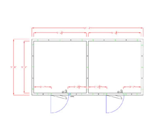 American Panel Corporation 10X20-O Walk-In Combination Cooler/Freezer (50/50 split)
