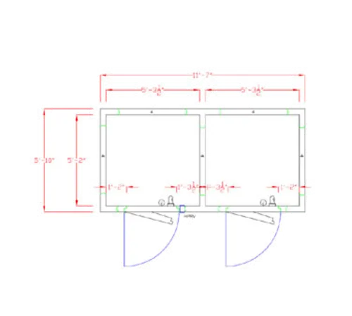 American Panel Corporation 6X12-O Walk-In Combination Cooler/Freezer (50/50 split)