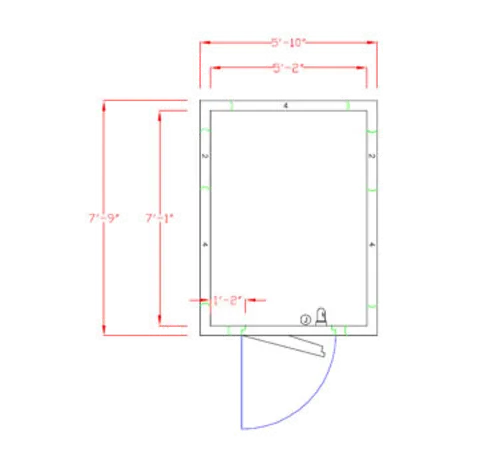American Panel Corporation 6X8F-O Walk-In Freezer