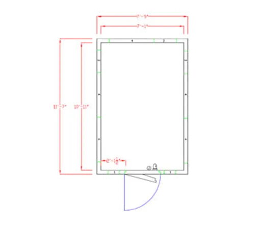American Panel Corporation 8X12F-I Walk-In Freezer
