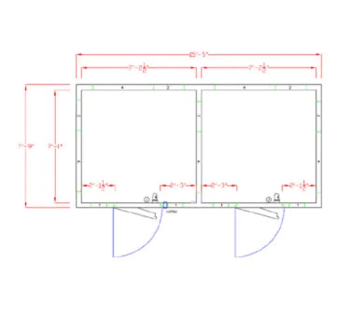American Panel Corporation 8X16-O Walk-In Combination Freezer/Cooler