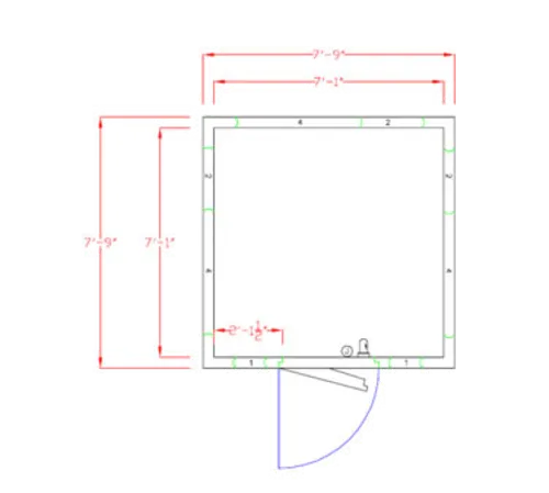 American Panel Corporation 8X8F-I Walk-In Freezer