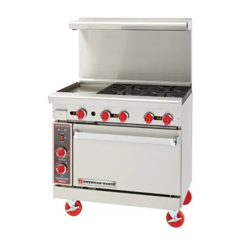American Range American Range
AR-12G-4B-C
Restaurant Gas Range,
with
and
-