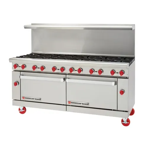 American Range American Range
AR-24G-8B-CL-SBR
Restaurant Gas Range, 72" W
with
and
-