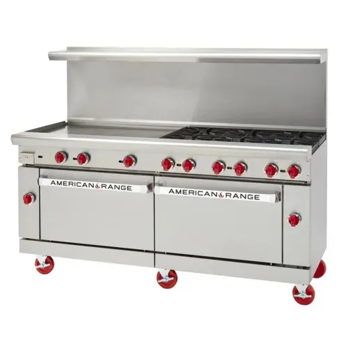 American Range AR-36G-6B
Restaurant Gas Range, 72" W
with 

and 
-