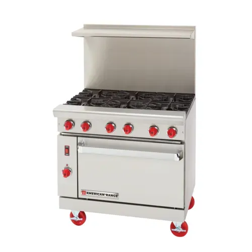 American Range American Range
ARGF-12G-4B-SB
Restaurant Gas Range,
with
and
-