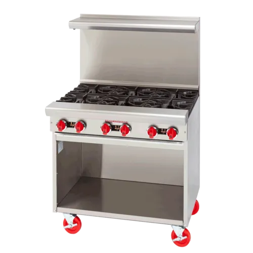 American Range American Range
ARGF-6-SB
Restaurant Gas Range,
with 

and 
-