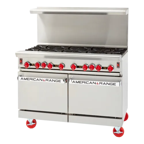 American Range American Range
ARGF-8-DSB
Restaurant Gas Range,
48" W
with 


and Controls,
-