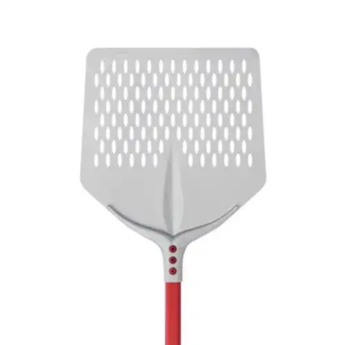AMPTO 752F33 Square perforated pizza peel shovel