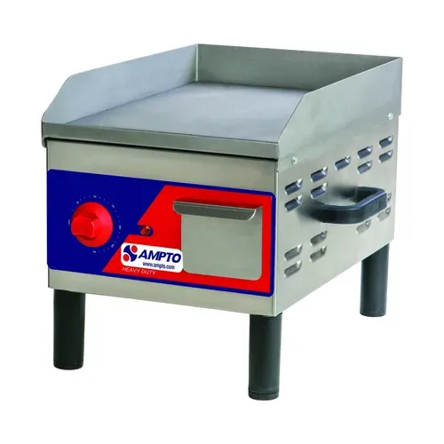 AMPTO AMPTO GR5E 12'' Countertop Electric Griddle with Adjustable Controls