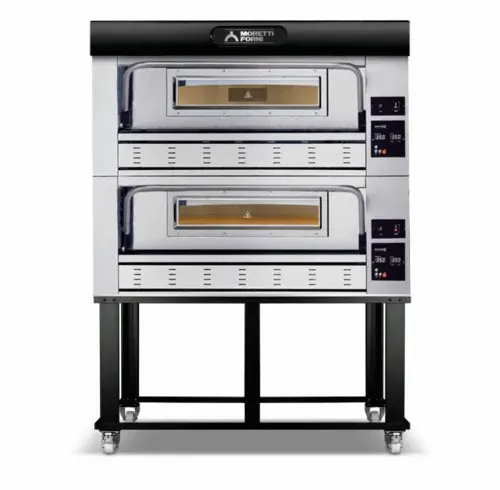 AMPTO AMPTO P110G B2 Moretti Forni Series Gas Pizza Bake Oven Double Deck,  197,904 BTU