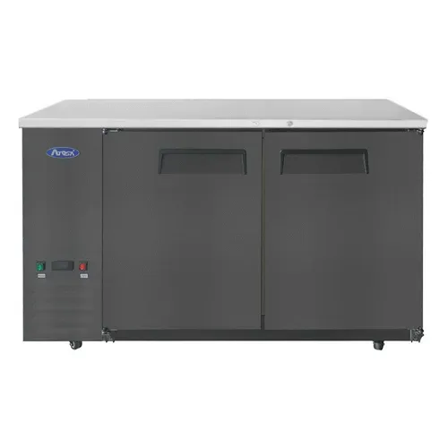 Atosa SBB59GRAUS2 2 Solid Door Refrigerated Back Bar Storage Cabinet, 115 Volts