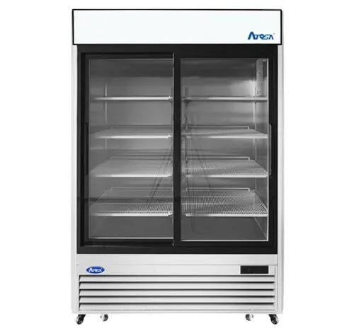 Atosa USA MCF8709GR 54.38'' Silver 2 Section Sliding Refrigerated Glass Door Merchandiser