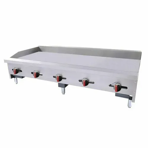 BakeMAX BACG60-5 60.2'' Countertop Gas Griddle with Controls -
