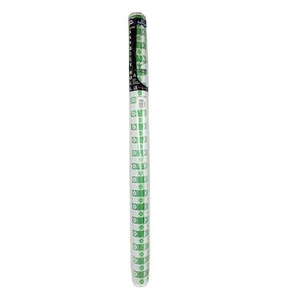 BANQUET ROLL 40X100 GINGHAM GREEN PLASTIC