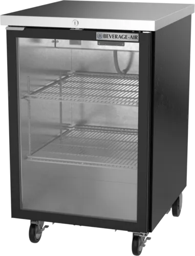 Beverage Air BB24HC-1-G-B Black 1 Glass Door Refrigerated Back Bar Storage Cabinet, 115 Volts