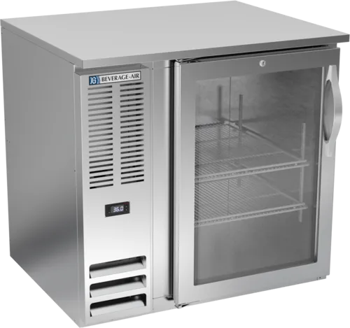 Beverage Air Beverage Air BB36HC-1-G-S Black 1 Glass Door Refrigerated Back Bar Storage Cabinet