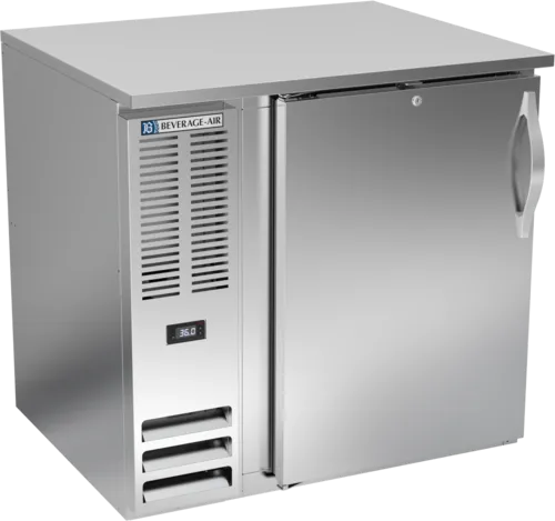 Beverage Air Beverage Air BB36HC-1-S Black 1 Solid Door Refrigerated Back Bar Storage Cabinet
