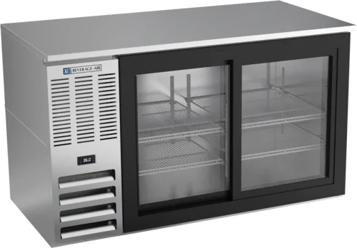 Beverage Air Beverage Air BB58HC-1-GS-S Black 2 Glass Door Refrigerated Back Bar Storage Cabinet