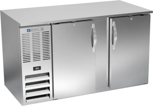 Beverage Air Beverage Air BB58HC-1-S Silver 2 Solid Door Refrigerated Back Bar Storage Cabinet