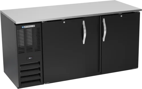 Beverage Air Beverage Air BB68HC-1-F-B Black 2 Solid Door Refrigerated Back Bar Storage Cabinet