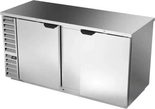 Beverage Air BB68HC-1-F-S Black 2 Solid Door Refrigerated Back Bar Storage Cabinet, 115 Volts