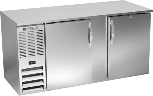 Beverage Air Beverage Air BB68HC-1-F-S Black 2 Solid Door Refrigerated Back Bar Storage Cabinet