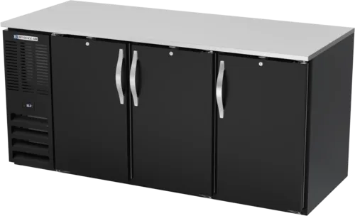 Beverage Air Beverage Air BB72HC-1-B Black 3 Solid Door Refrigerated Back Bar Storage Cabinet