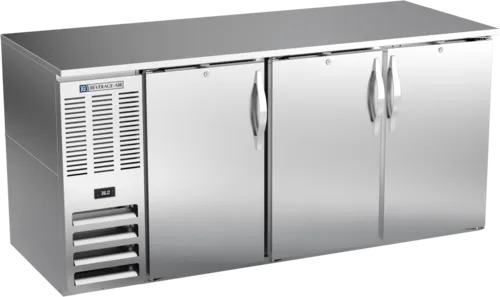 Beverage Air Beverage Air BB72HC-1-F-S Black 3 Solid Door Refrigerated Back Bar Storage Cabinet