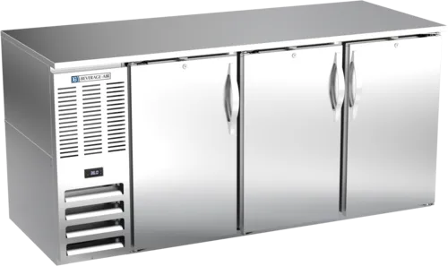 Beverage Air Beverage Air BB72HC-1-S Silver 3 Solid Door Refrigerated Back Bar Storage Cabinet