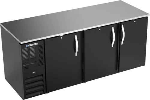 Beverage Air Beverage Air BB78HC-1-B Black 3 Solid Door Refrigerated Back Bar Storage Cabinet