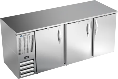 Beverage Air Beverage Air BB78HC-1-F-S Silver 3 Solid Door Refrigerated Back Bar Storage Cabinet