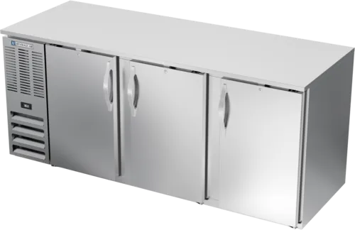 Beverage Air Beverage Air BB78HC-1-F-S Silver 3 Solid Door Refrigerated Back Bar Storage Cabinet