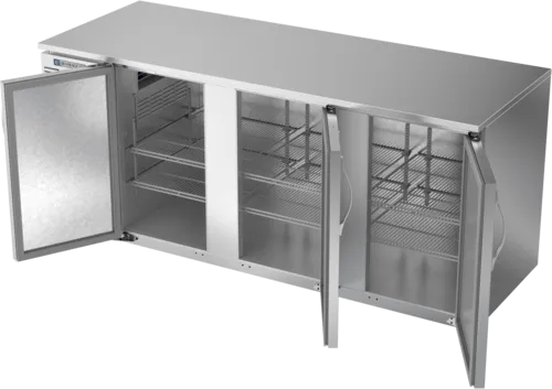 Beverage Air Beverage Air BB78HC-1-S Silver 3 Solid Door Refrigerated Back Bar Storage Cabinet